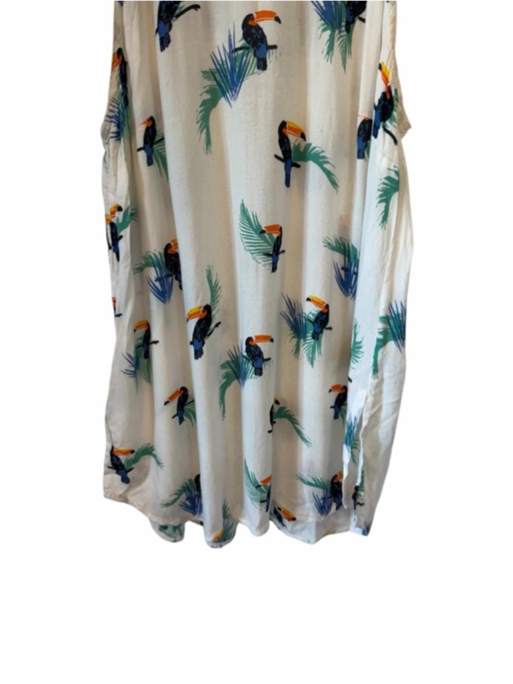 Twik Toucan Tropical Print Sleeveless Tank Top Medium Boho Beach Summer - Picture 4 of 11